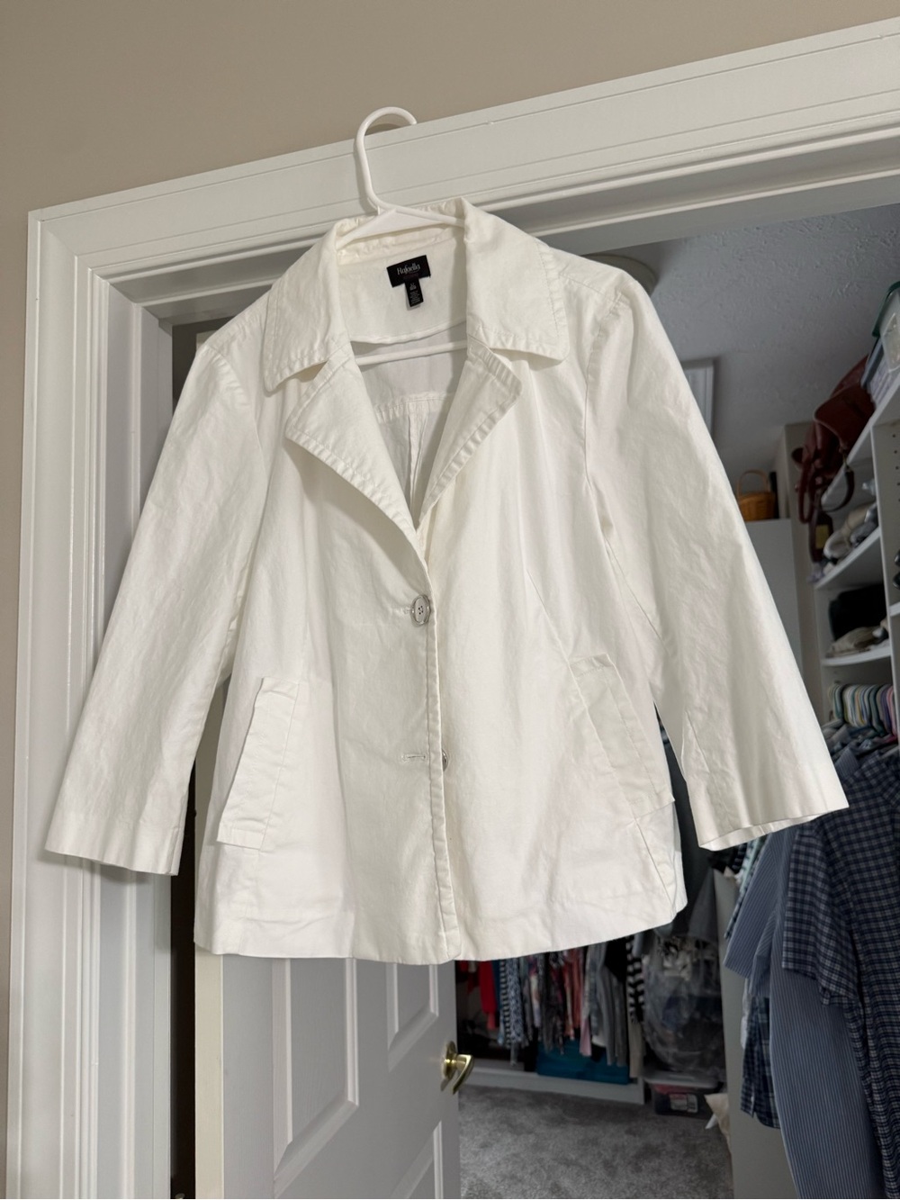 Rafaella White Cotton Trench Jacket